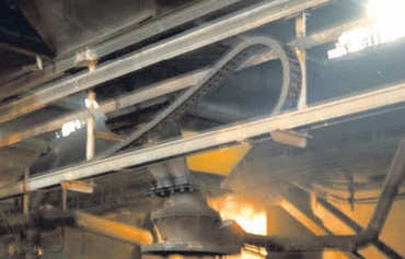 Cable carriers in aluminum plant
